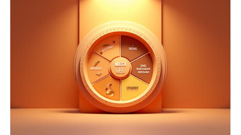 Illustration of an interactive flavor wheel or quiz interface for sauce pairing.