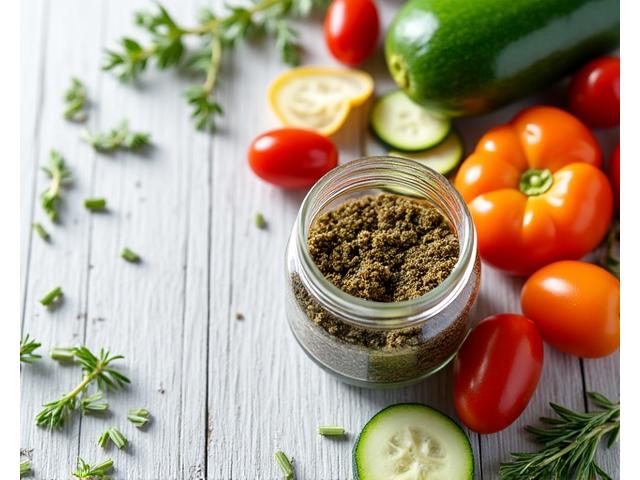 Assortment of fresh garden vegetables lightly coated with Garden Fresh Rub