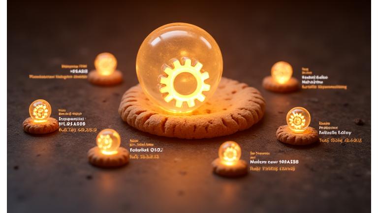 Graphic representing cookie settings and user control over website tracking